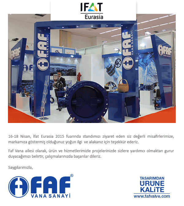 IFAT EURASIA 2015 Fuarımız